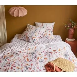 De gros 🎉 ACTUEL Parure Housse De Couette En Coton 70 Fils Motif Floral RHAMA 🎁