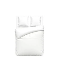 Budget 😍 ACTUEL Parure Housse De Couette En Coton 57 Fils Finition Dentelle ANGELO 🎁