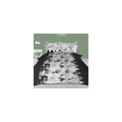 Meilleure vente â Soleil D'ocre Parure Housse De Couette 240X220 Cm NORDIQUE Anthracite, 100% Coton ????