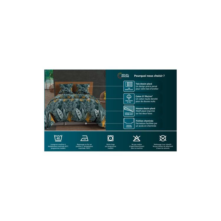 Soleil d'ocre Parure housse de couette 240X220 cm NORDIQUE anthracite, 100% coton Meilleure vente ⭐ Soleil D'ocre Parure Housse De Couette 240X220 Cm NORDIQUE Anthracite, 100% Coton ???? -LOLLYBEL Magasin unnamed file 1064