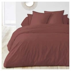 Budget ⭐ Housse De Couette Unie En Coton 65 Fils 🌟