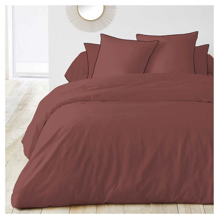 Budget ⭐ Housse De Couette Unie En Coton 65 Fils 🌟 2 Budget ⭐ Housse De Couette Unie En Coton 65 Fils 🌟 – Image 2