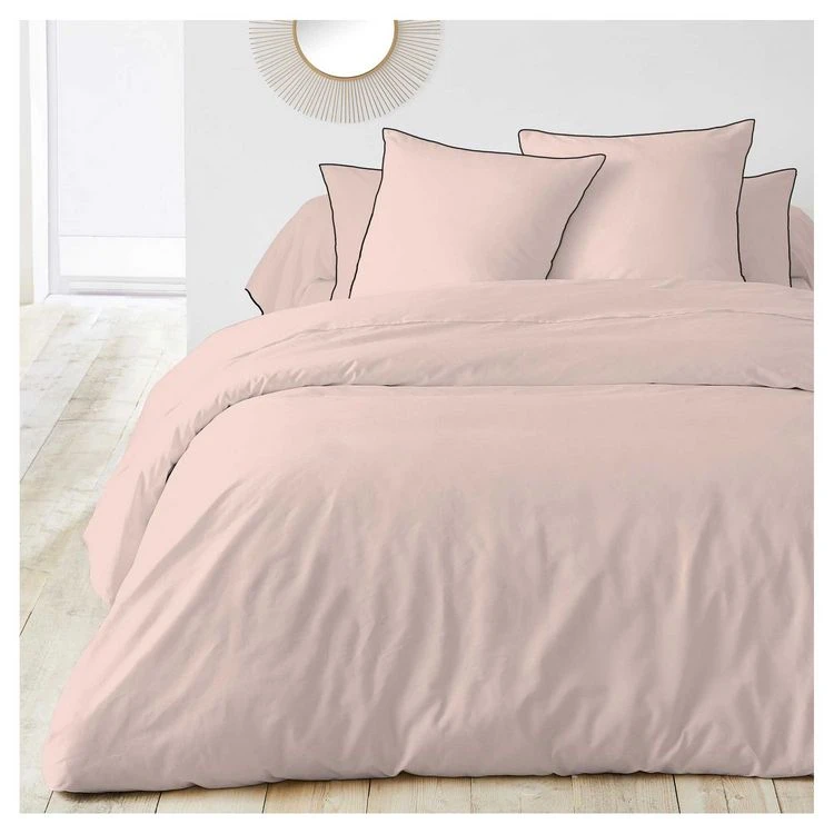 Budget ⭐ Housse De Couette Unie En Coton 65 Fils 🌟 3 Budget ⭐ Housse De Couette Unie En Coton 65 Fils 🌟 – Image 3