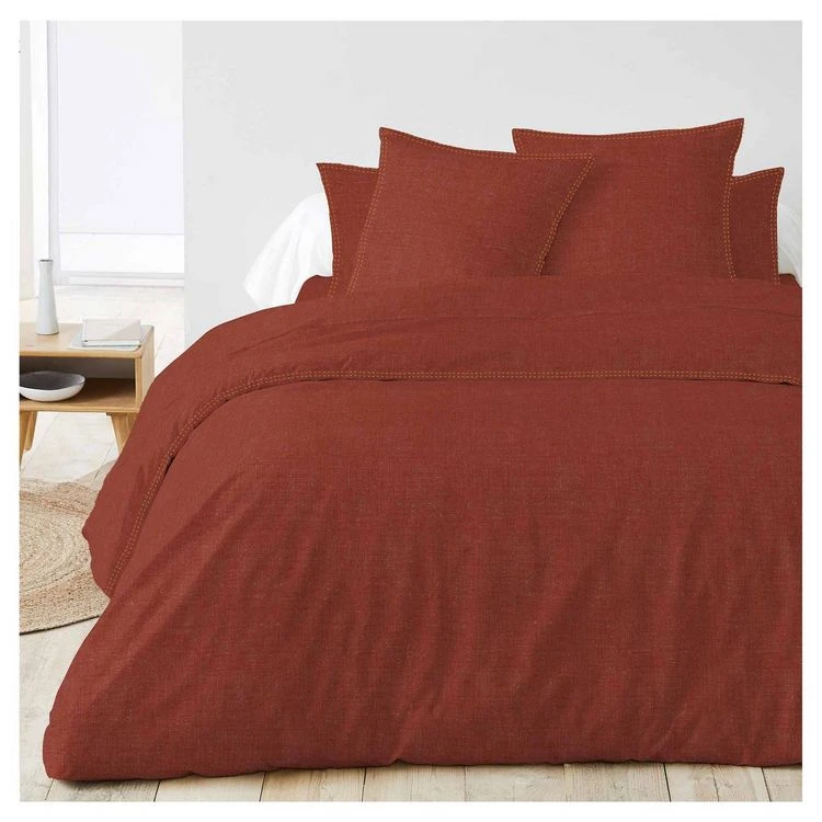 Nouveau 🧨 Housse De Couette Unie En Coton Lin YANNO 💯 3 Nouveau 🧨 Housse De Couette Unie En Coton Lin YANNO 💯 – Image 3