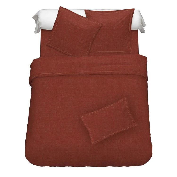 Nouveau 🧨 Housse De Couette Unie En Coton Lin YANNO 💯 4 Nouveau 🧨 Housse De Couette Unie En Coton Lin YANNO 💯 – Image 4