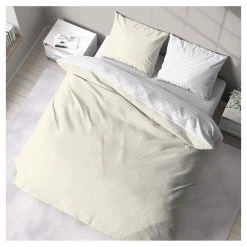 Meilleur prix ✨ Parure Housse De Couette En Coton 65 Fils Motif Floral KOLINA 👏