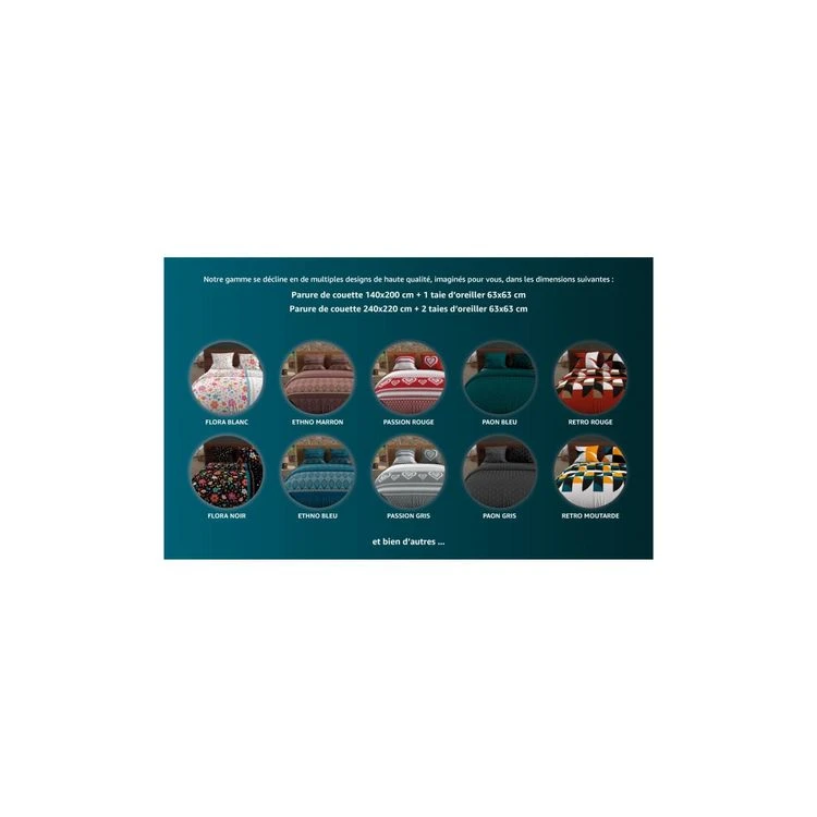 Offres 👏 Intemporel Parure Housse De Couette En Coton 140x200 Cm POIS NOIR 🌟 3 Offres 👏 Intemporel Parure Housse De Couette En Coton 140x200 Cm POIS NOIR 🌟 – Image 3