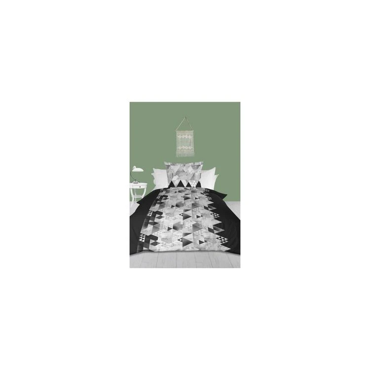 Grosses soldes 🛒 Soleil D'ocre Parure Housse De Couette En Coton 140x200 Cm NORDIQUE Anthracite ✔️ 1 Grosses soldes 🛒 Soleil D'ocre Parure Housse De Couette En Coton 140x200 Cm NORDIQUE Anthracite ✔️