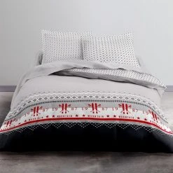 Acheter 👍 Today Housse De Couette 220x240 Winter Timberline + 2 Taies 100% Coton 57 Fils 🌟