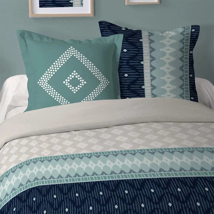 Sortie 🔥 Lovely Casa Housse De Couette 260x240 Sully + 2 Taies Coton 57 Fils ⭐ 2 Sortie 🔥 Lovely Casa Housse De Couette 260x240 Sully + 2 Taies Coton 57 Fils ⭐ – Image 2