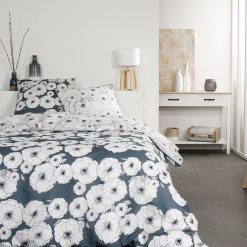 Meilleur prix ???? Today Housse De Couette 260x240 Sunshine Fleur Bleue + 2 Taies 100% Coton 57 Fils âš