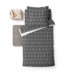 Le moins cher ???? Paris Prix Housse De Couette Aristide 140x200cm Anthracite ????