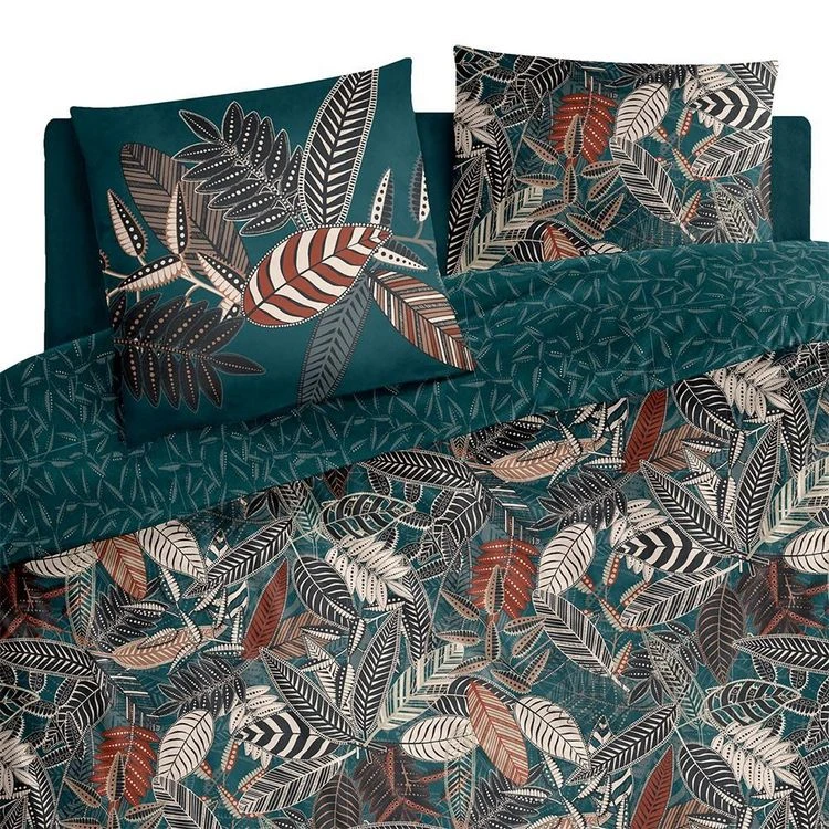 Meilleure vente 😀 ATMOSPHERA Housse De Couette 240x220 Noami + 2 Taies 100% Coton 57 Fils 😉 2 Meilleure vente 😀 ATMOSPHERA Housse De Couette 240x220 Noami + 2 Taies 100% Coton 57 Fils 😉 – Image 2