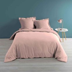 Grosses soldes ???? Paris Prix Housse De Couette Percaline 240x220cm Rose ????