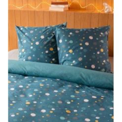 Le moins cher ???? Parure Housse De Couette En Coton 57 Fils Motifs Pois MARVIN ????