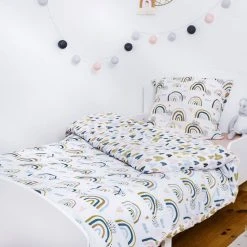 Offres 🥰 No Name Housse De Couette 200x200 + 2 Taies Arcoeur Coton 57 Fils 💯