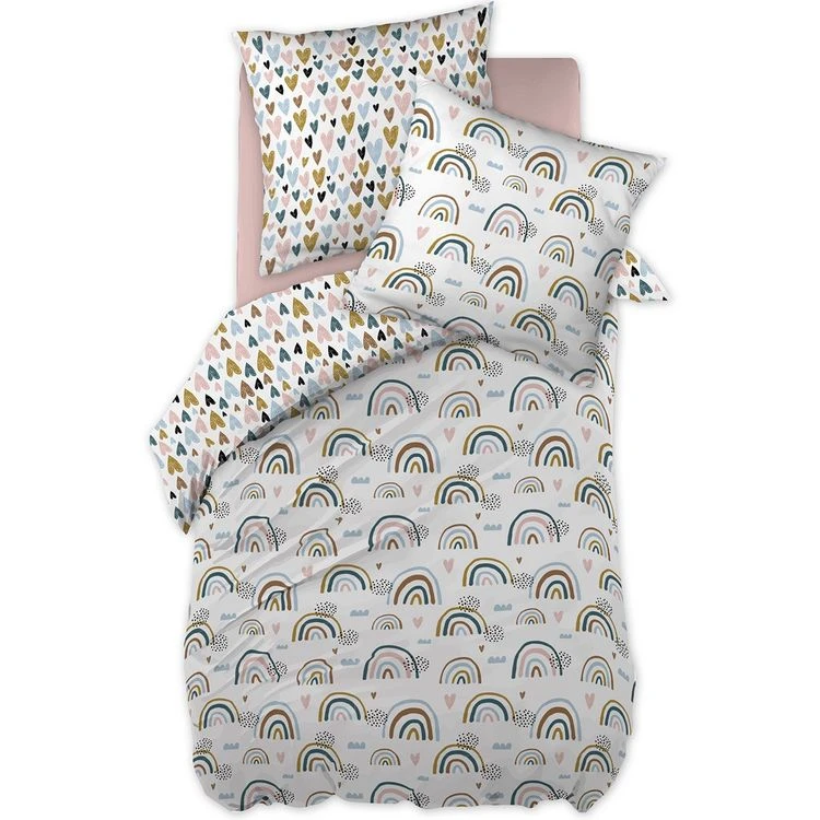 Offres 🥰 No Name Housse De Couette 200x200 + 2 Taies Arcoeur Coton 57 Fils 💯 2 Offres 🥰 No Name Housse De Couette 200x200 + 2 Taies Arcoeur Coton 57 Fils 💯 – Image 2