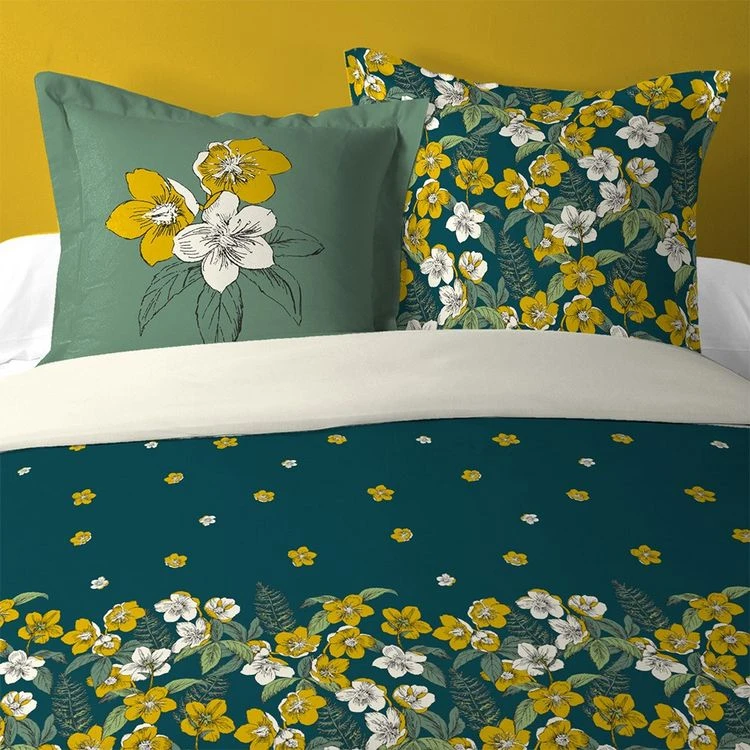 Offres 🧨 Lovely Casa Housse De Couette 260x240 Daphné + 2 Taies Coton 57 Fils 🔔 2 Offres 🧨 Lovely Casa Housse De Couette 260x240 Daphné + 2 Taies Coton 57 Fils 🔔 – Image 2