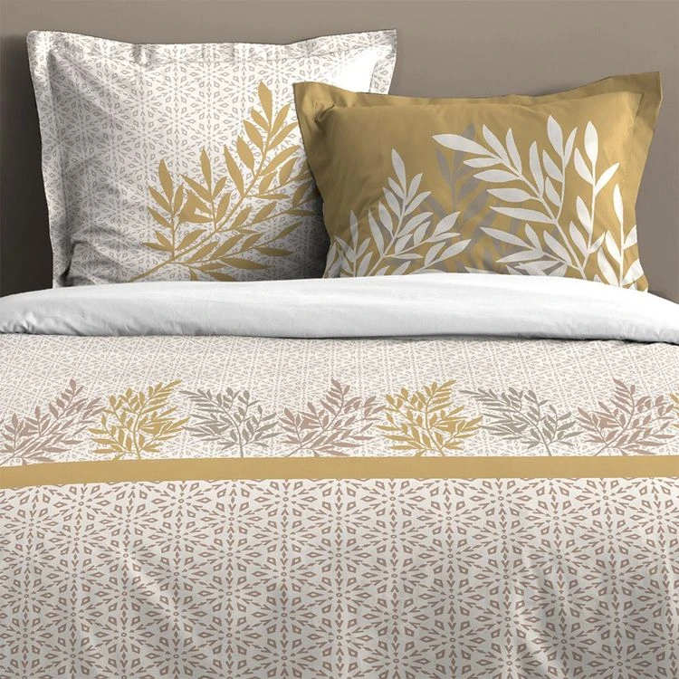 Promo 🥰 Lovely Casa Housse De Couette 260x240 Boden Moutarde + 2 Taies Coton 57 Fils ❤️ 2 Promo 🥰 Lovely Casa Housse De Couette 260x240 Boden Moutarde + 2 Taies Coton 57 Fils ❤️ – Image 2