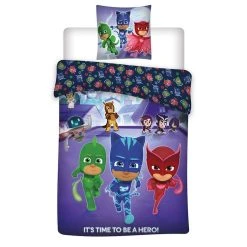 Offres 🌟 PJ Mask Parure Housse De Couette Enfant En Coton PJ MASKS 🛒