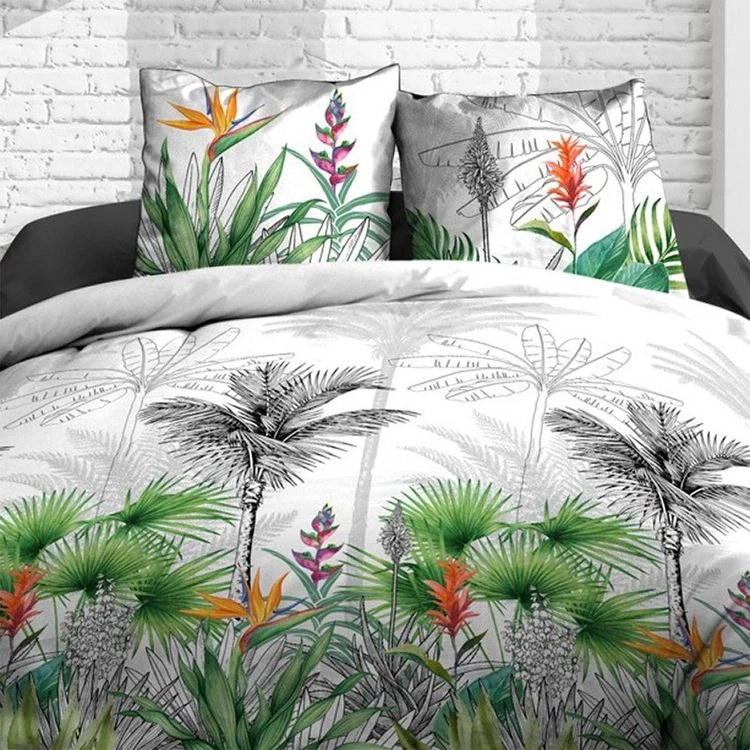 Le moins cher 😀 Kaliss Housse De Couette 220x240 Fleur De Paradis + 2 Taies 100% Coton 57 Fils 👍 2 Le moins cher 😀 Kaliss Housse De Couette 220x240 Fleur De Paradis + 2 Taies 100% Coton 57 Fils 👍 – Image 2