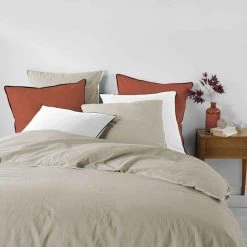 Grosses soldes 👍 Paris Prix Parure De Lit 3 Pièces Linette 240x220cm Lin 🔔