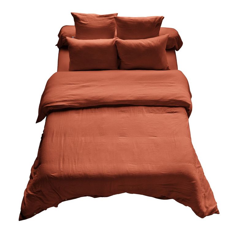 No name Housse de couette unie 240x220 cm Gaze de coton terracotta Meilleure vente ???? No Name Housse De Couette Unie 240x220 Cm Gaze De Coton Terracotta ???? -LOLLYBEL Magasin unnamed file 1522