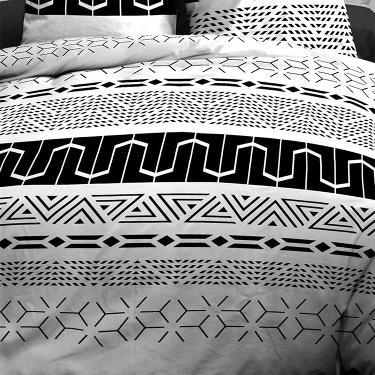 Remise 🎁 Kaliss Housse De Couette 240x260 Graphic + 2 Taies 100% Coton 57 Fils 👏 3 Remise 🎁 Kaliss Housse De Couette 240x260 Graphic + 2 Taies 100% Coton 57 Fils 👏 – Image 3