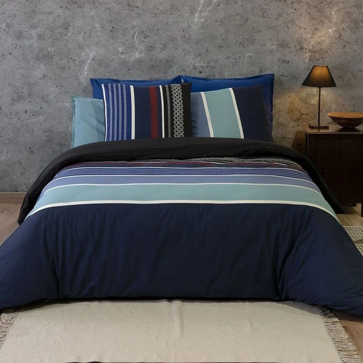 Promo ✔️ No Name Housse De Couette 200x200 + 2 Taies Azul Coton Percale 71 Fils ✨ 2 Promo ✔️ No Name Housse De Couette 200x200 + 2 Taies Azul Coton Percale 71 Fils ✨ – Image 2