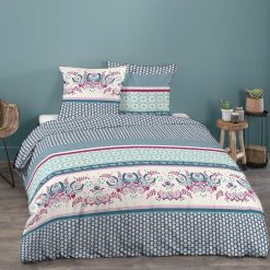 De gros ???? COSI INTERIEURS Housse De Couette 240x260 Bophal Multi + 2 Taies 100% Coton 57 Fils ????