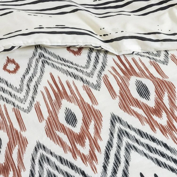 Bon marché 🥰 No Name Housse De Couette 260x240 + 2 Taies Ethnic Coton 57 Fils ⭐ 3 Bon marché 🥰 No Name Housse De Couette 260x240 + 2 Taies Ethnic Coton 57 Fils ⭐ – Image 3
