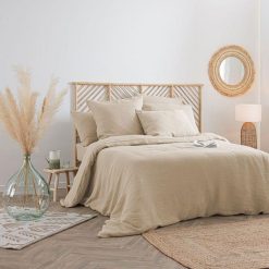 Nouveau ???? Housse De Couette Lin Adorable 240x220cm Beige Lin ????