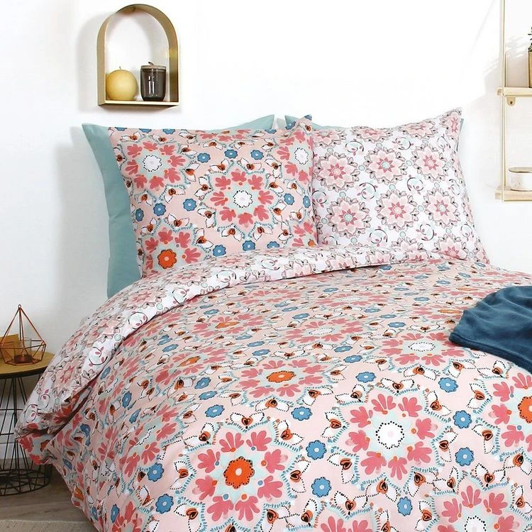 Remise 🎉 COSI INTERIEURS Housse De Couette 240x260 Kasance + 2 Taies 100% Coton 57 Fils ✨ 1 Remise 🎉 COSI INTERIEURS Housse De Couette 240x260 Kasance + 2 Taies 100% Coton 57 Fils ✨