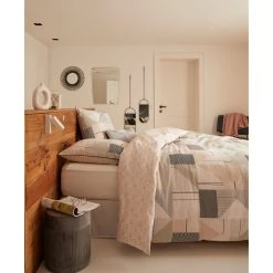 Meilleur prix 🛒 Parure Housse De Couette En Coton 57 Fils Motifs Géométriques 😍