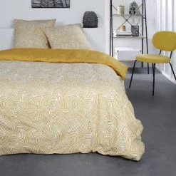 Bon marché 😀 Today Housse De Couette 240x260 Sunshine Cavacciole + 2 Taies 100% Coton 57 Fils 🔔