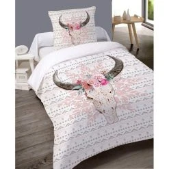 Nouveau ⭐ Dourev Housse De Couette 140x200 Cm Avec Sa Taie Buffela Bella Coton 🥰