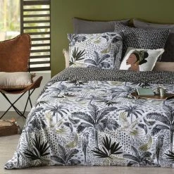 Remise 👏 ATMOSPHERA Housse De Couette 220x240 Cuba Facto + 2 Taies 100% Coton 57 Fils 🎉