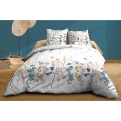 Remise 🧨 Le Linge De Jules Housse De Couette 220x240 + 2 Taies - Pur Coton 57 Fils - Bucoly 🛒