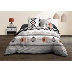 Nouveau 😉 Le Linge De Jules Housse De Couette 220x240 + 2 Taies - Pur Coton 57 Fils - Keo 🧨