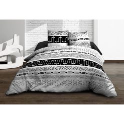 Acheter ???? Le Linge De Jules Housse De Couette 240x260 + 2 Taies - Pur Coton 57 Fils - Graphic ✨