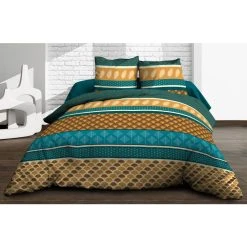 Top 10 ⭐ Le Linge De Jules Housse De Couette 220x240 + 2 Taies - Pur Coton 57 Fils - Plume Doré 💯