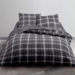 Remise 🔔 Today Housse De Couette 220x240 Winter Comet + 2 Taies 100% Coton 57 Fils ❤️