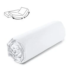 Acheter ⭐ ACTUEL Drap Housse Uni En Percale De Coton 70 Fils Collection Permanente ⭐