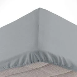 Meilleur prix 🎁 Paris Prix Drap Housse Lina 90x190cm Gris Galet 😍