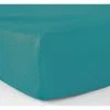 Meilleur prix 👍 Le Linge De Jules Drap-housse 100% Coton 57 Fils Turquoise - 90 X 190 Cm 🛒