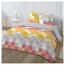 Budget ✔️ Parure Housse De Couette Fantaisie En Polycoton 51 Fils DEBIE 🥰