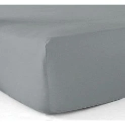 Meilleure vente ✔️ Le Linge De Jules Drap-housse 100% Coton 57 Fils Gris - 160 X 200 Cm ✔️