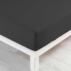 Le moins cher 🎁 Paris Prix Drap Housse Jersy 160x200cm Anthracite 🛒