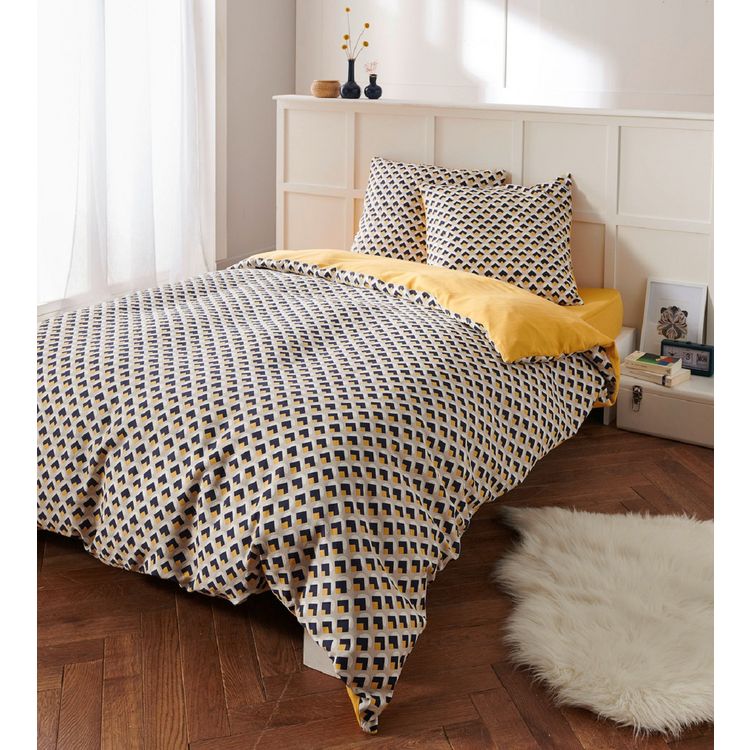 COTE DECO Parure housse de couette fantaisie en satin de coton SAPHIR Meilleure affaire ???? COTE DECO Parure Housse De Couette Fantaisie En Satin De Coton SAPHIR ???? -LOLLYBEL Magasin unnamed file 249