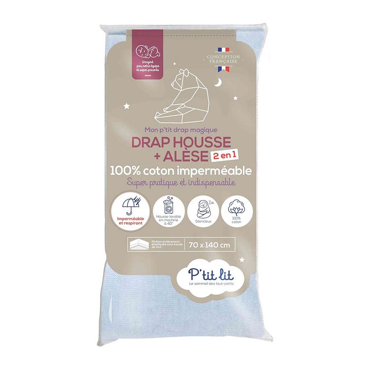 P'TIT LIT Drap housse alèse 2 en 1 imperméable Remise ???? P'TIT LIT Drap Housse Alèse 2 En 1 Imperméable ⭐ -LOLLYBEL Magasin unnamed file 2495
